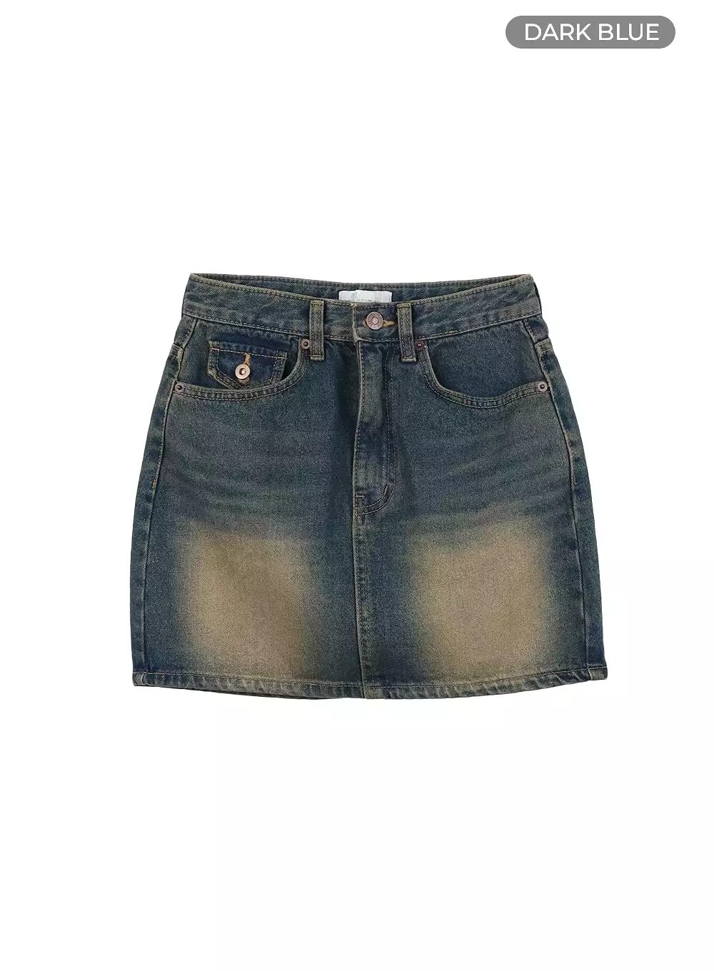 Denim Mini Skirt - Washed, IA417