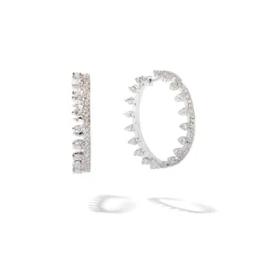 diamond hoop earrings - ANNOUSHKA Crown