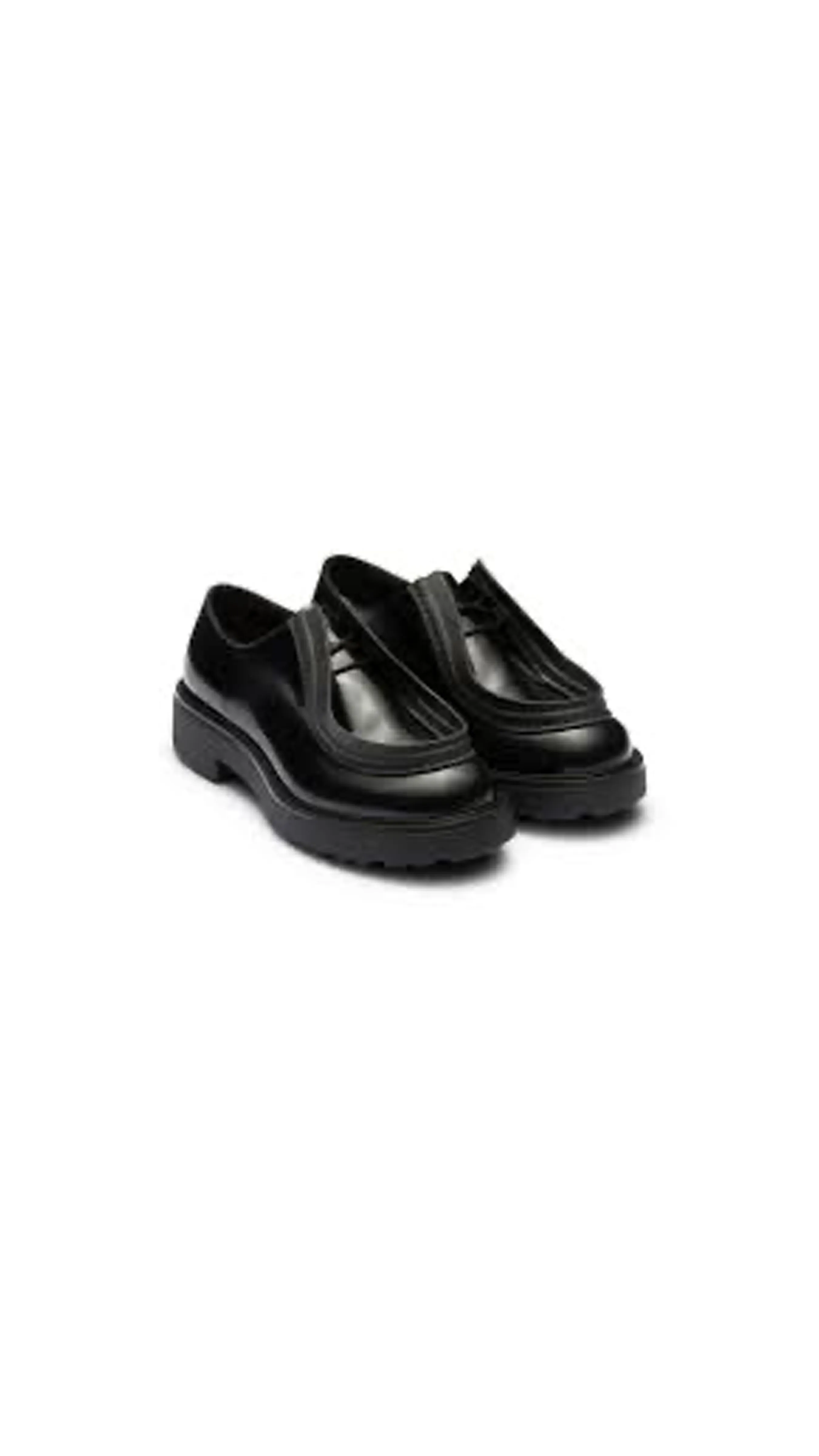 Diapason Black Brushed Leather Lace-up Shoes