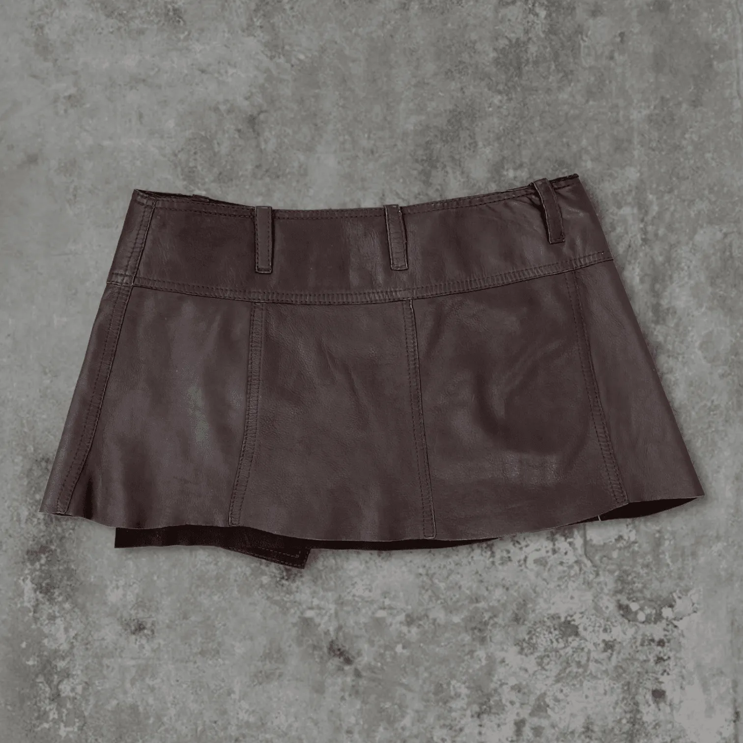 DIESEL Leather Wrap Mini Skirt in S size