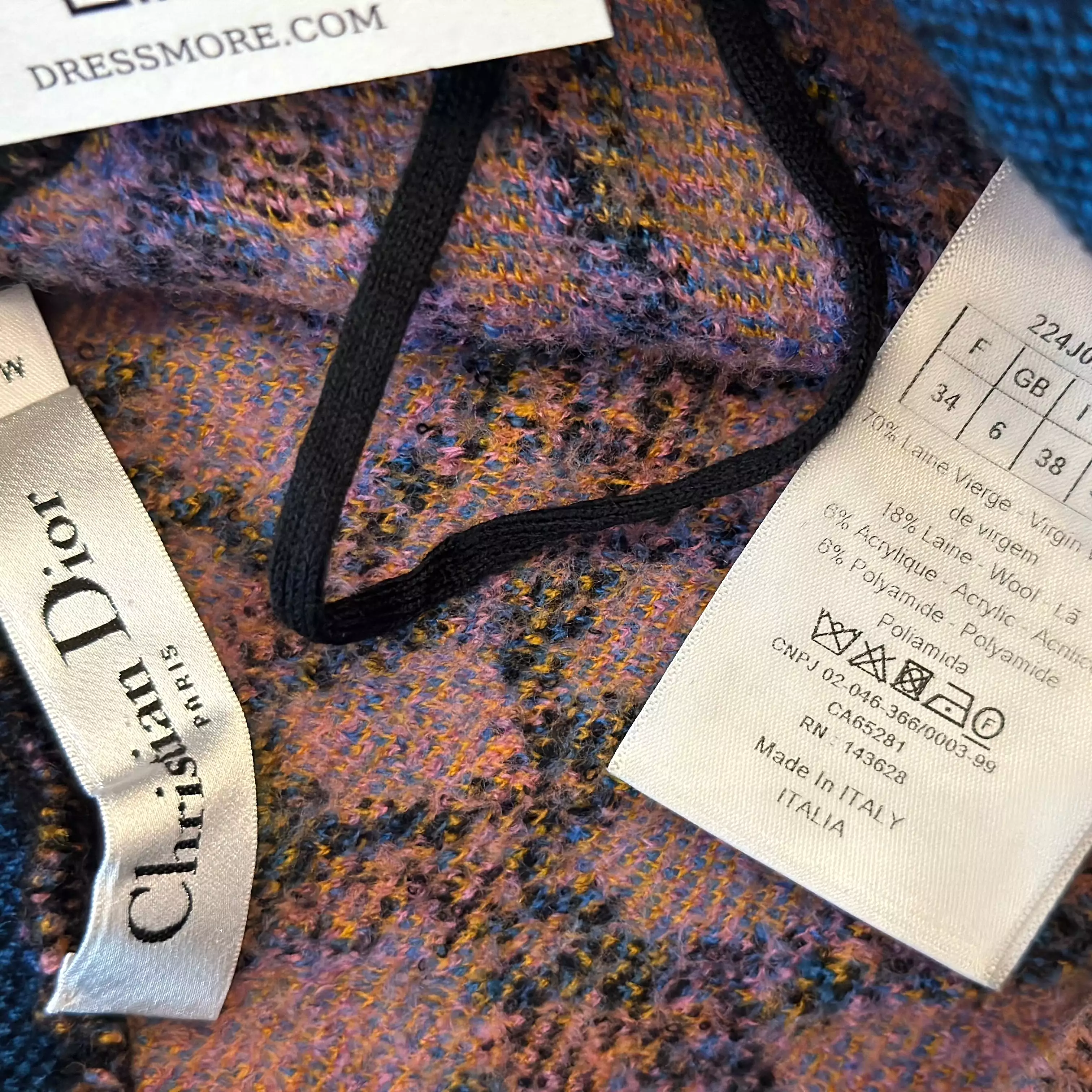 Dior mini multicolor skirt size 34 FR