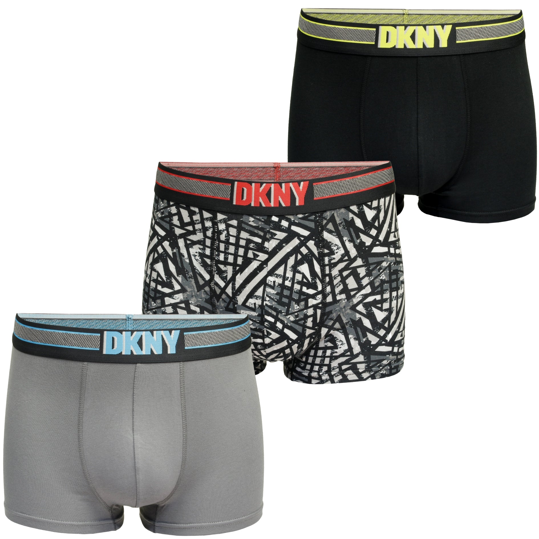 DKNY Men's Premium Supersoft Cotton Boxer Trunks 3-Pack Modal