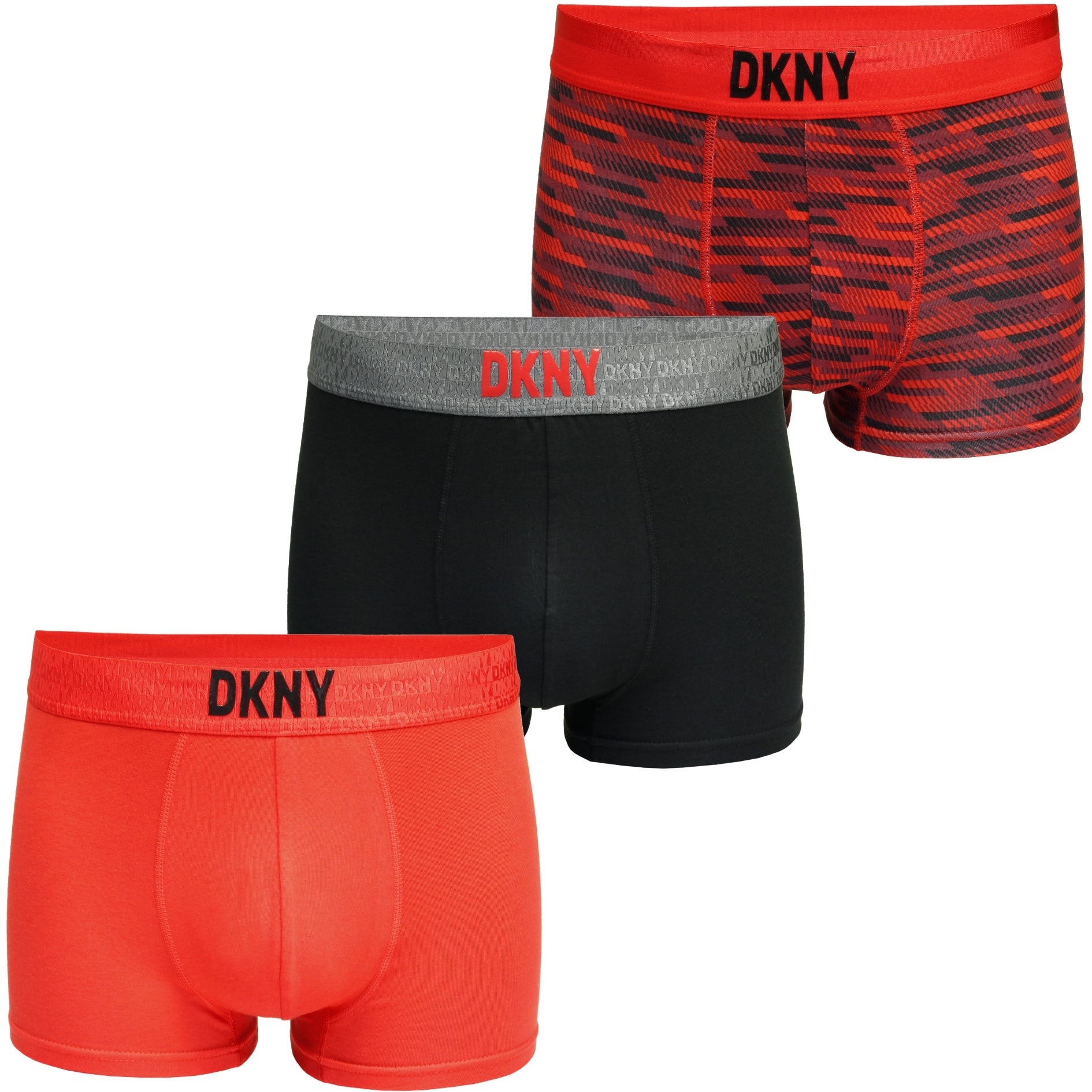 DKNY Men's Premium Supersoft Cotton Boxer Trunks 3-Pack Modal