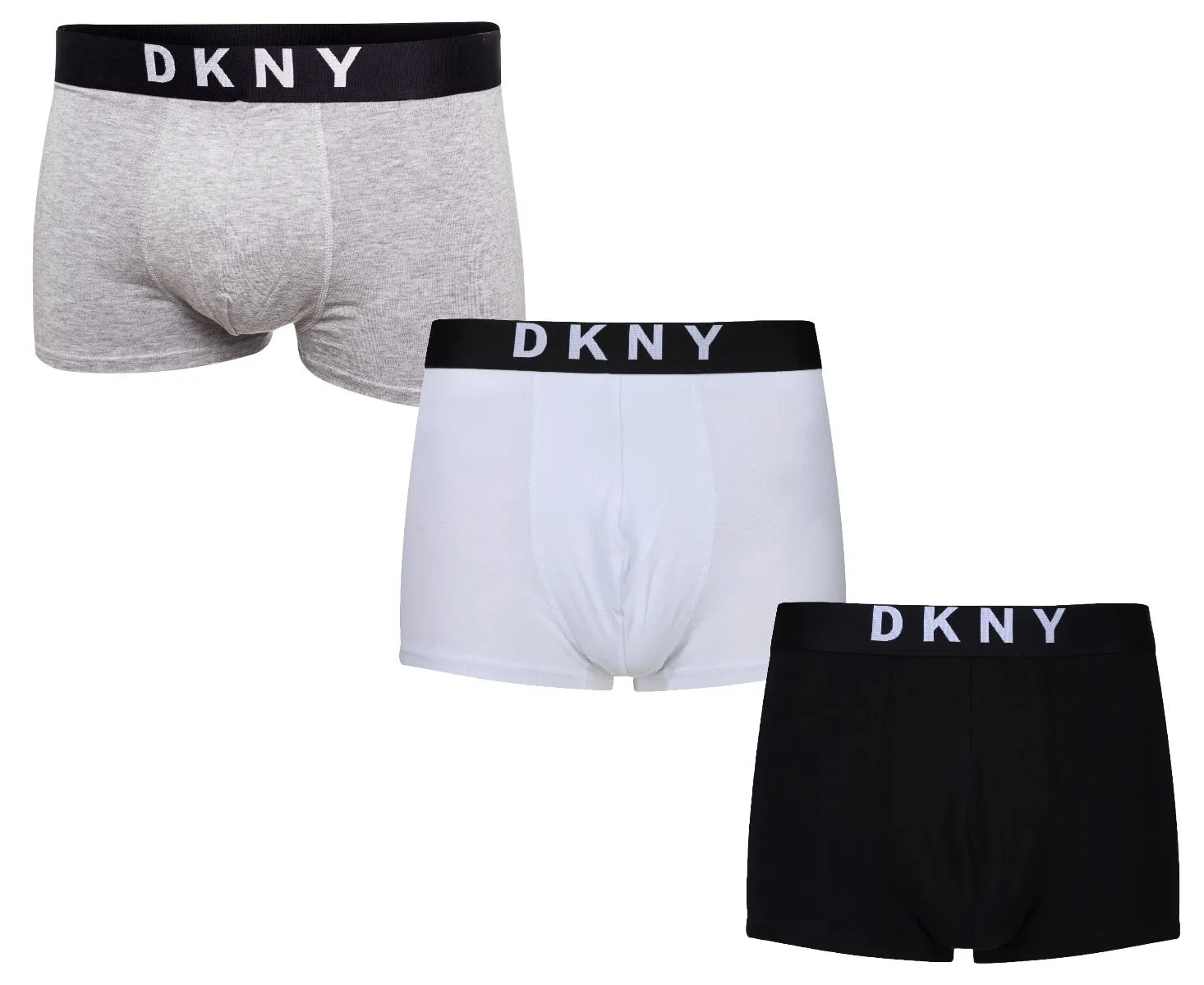 Black/White/Grey DKNY New York 3 Pack Trunks