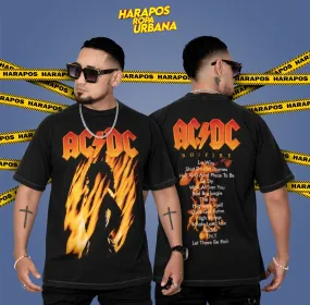 DR. MONO oversized rock AC/DC black tie-dye shirt (Google SEO result)