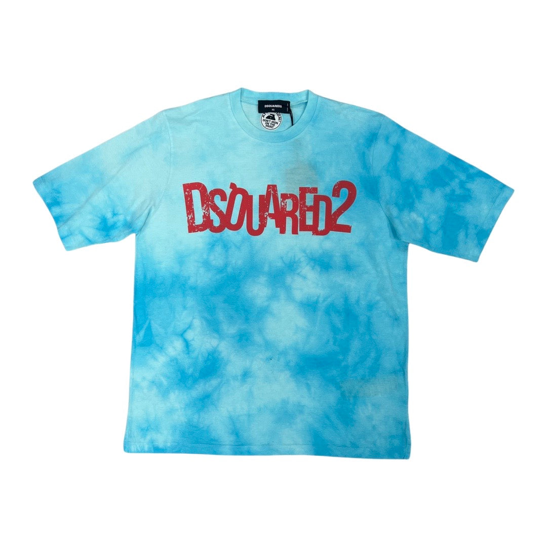 Dsquared2 Oversized Crowded Logo Tee Tiedye