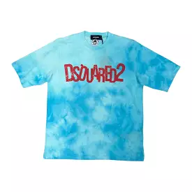 Dsquared2 Oversized Crowded Logo Tee Tiedye