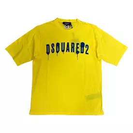 Dsquared2 Yellow Oversized Logo Tee.