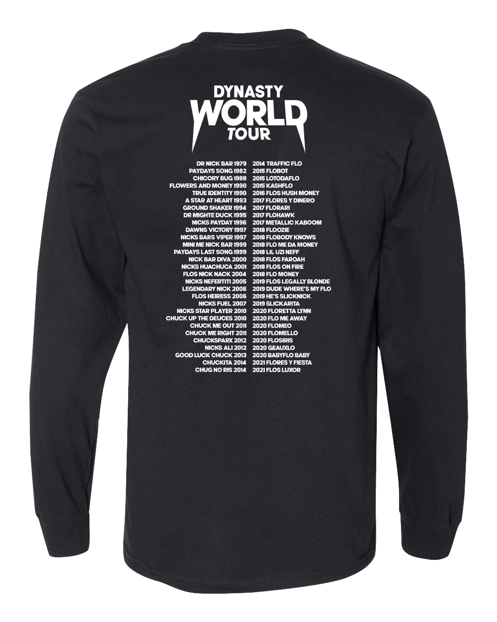 Dynasty World Tour Black Long Sleeve T-Shirt