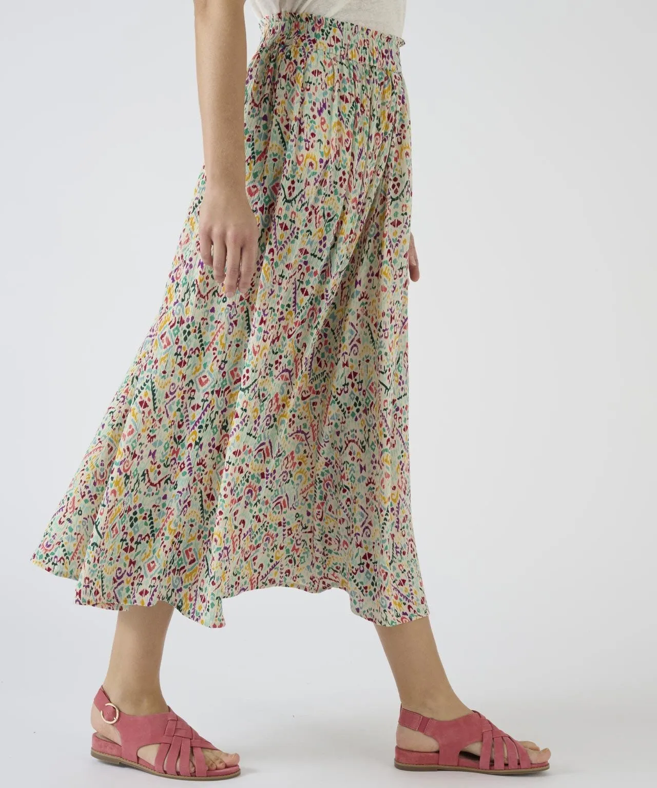 Print Crinkle Skirt made with Ecovero