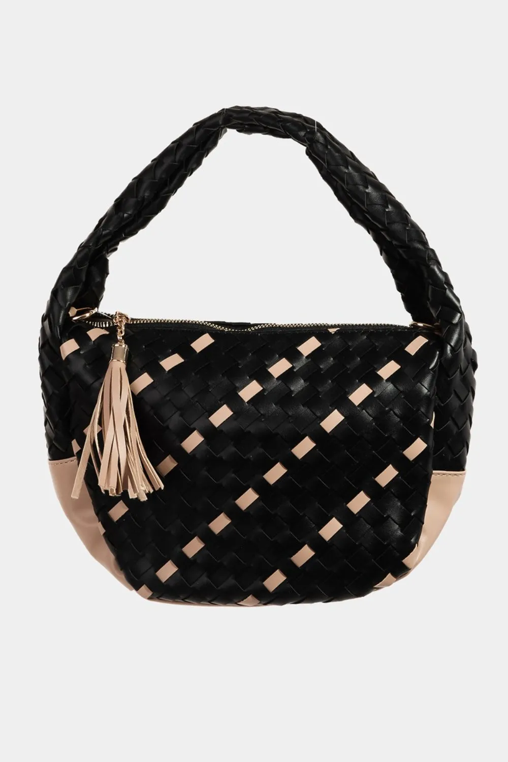 Fame Tassel Weave Semi Circle Bag