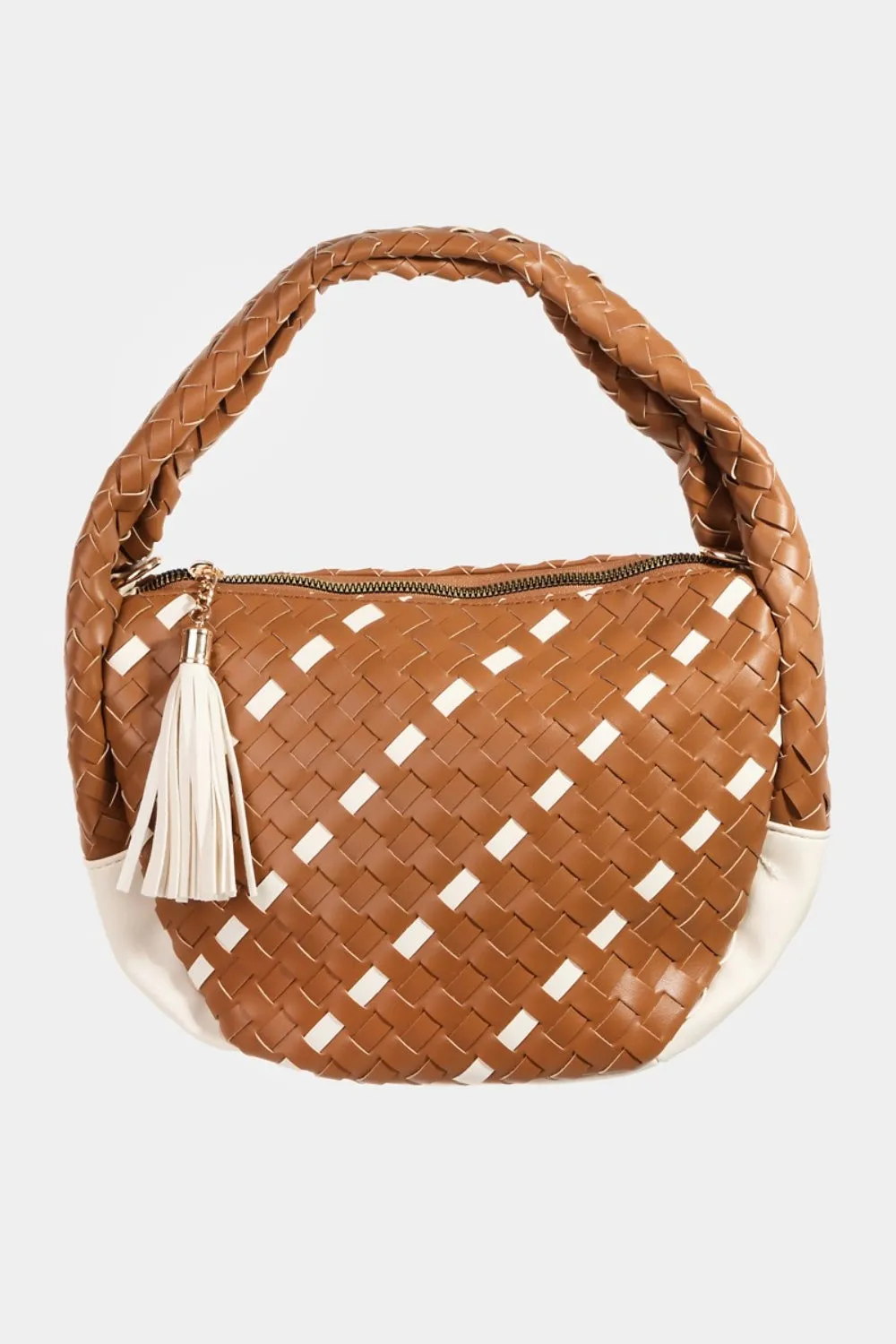 Fame Tassel Weave Semi Circle Bag