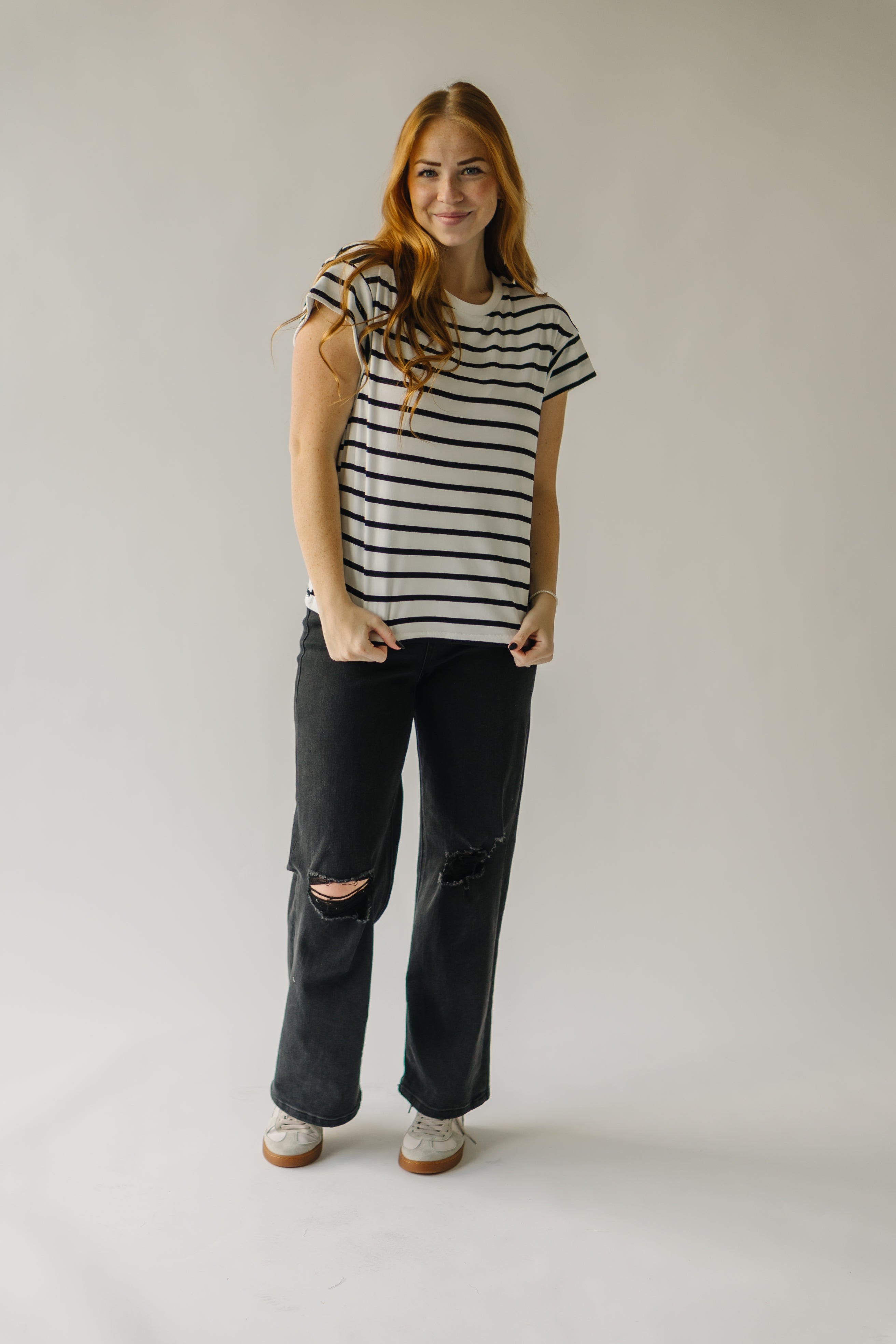 Fetters Striped T-Shirt: White + Black