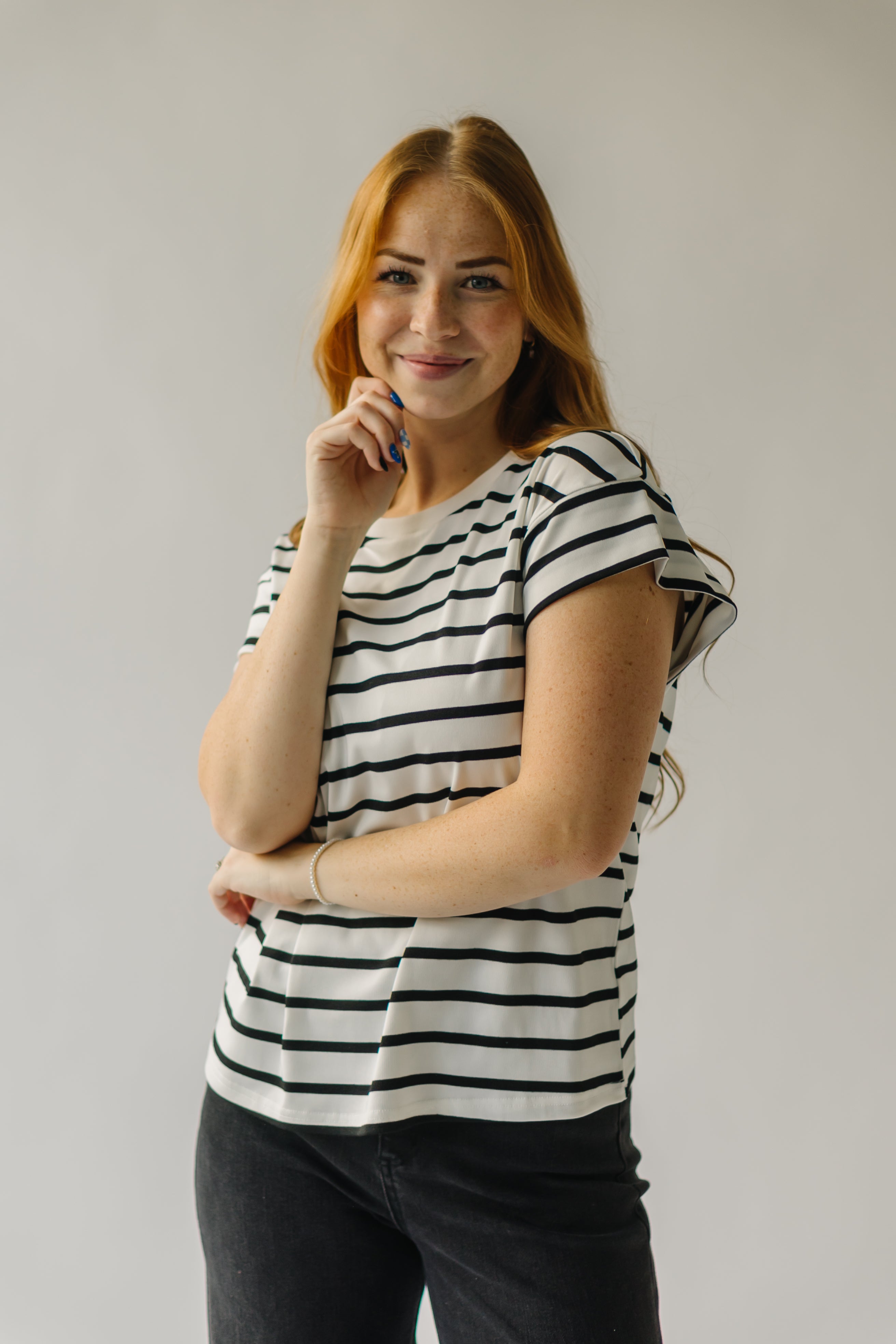 Fetters Striped T-Shirt: White + Black