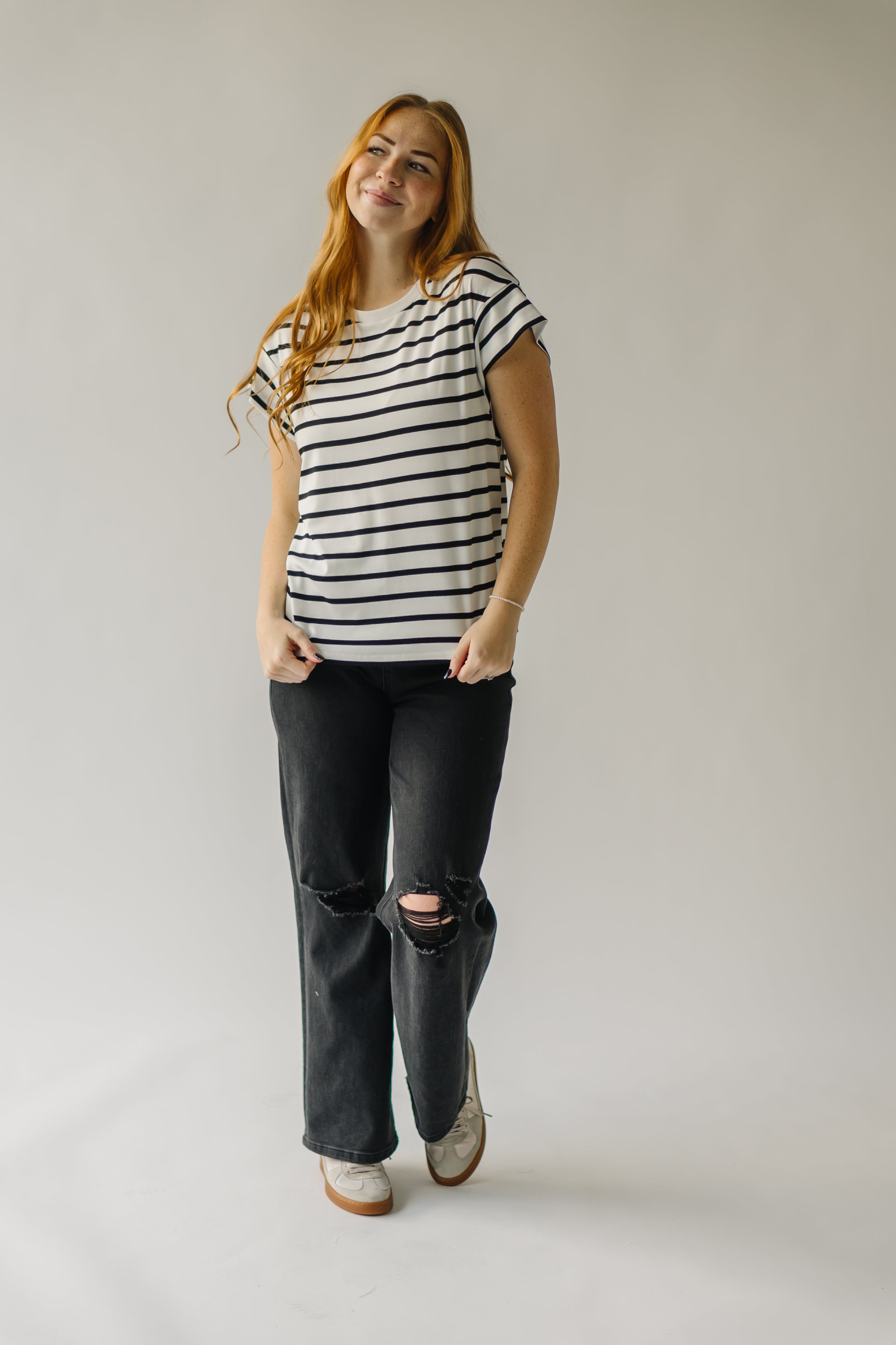 Fetters Striped T-Shirt: White + Black