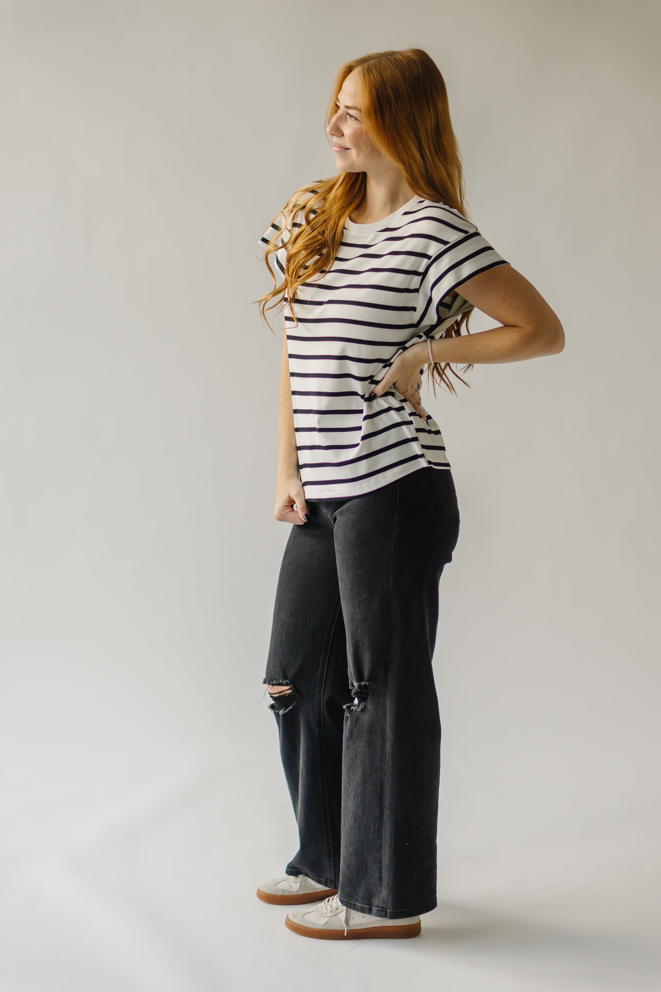 Fetters Striped T-Shirt: White + Black