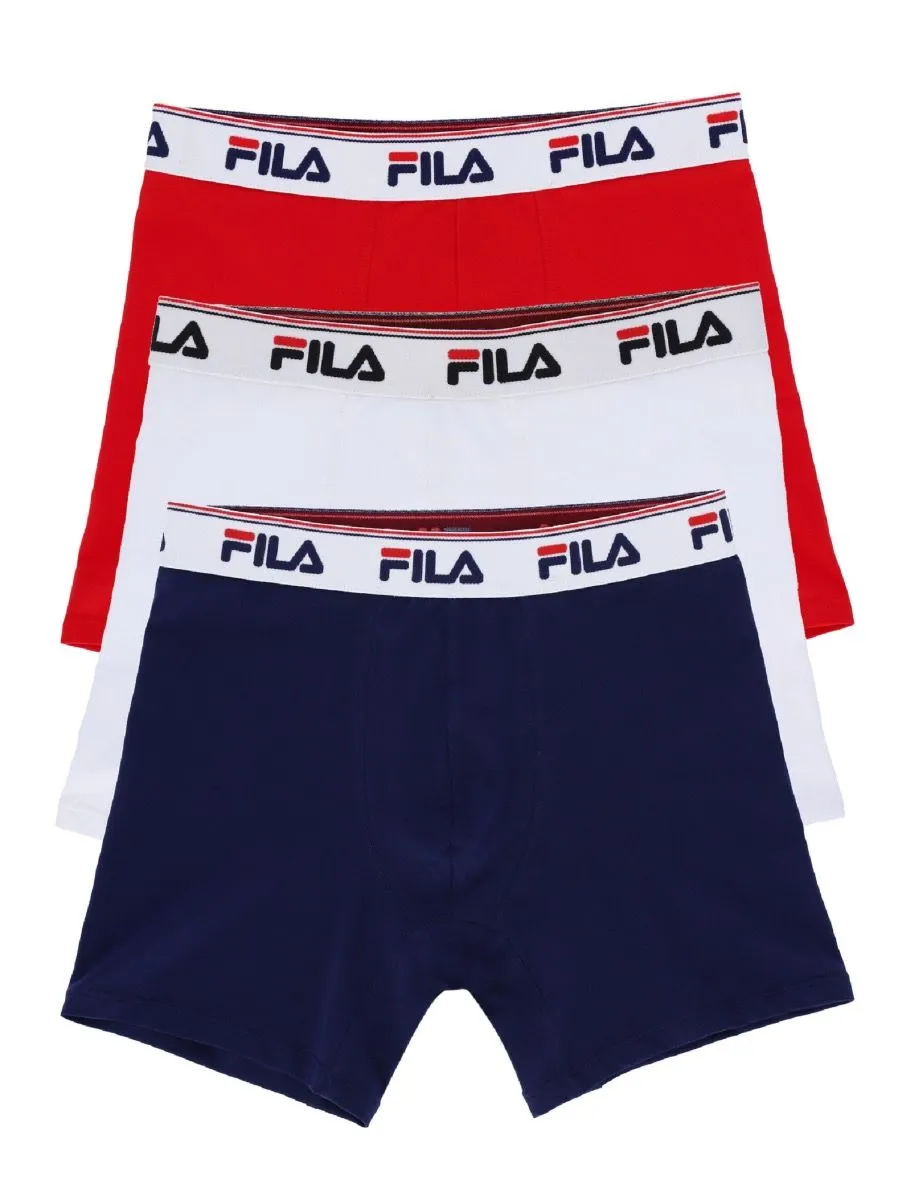 Navy/White/Red Tristan 3-Pack Trunks Shorts Fila