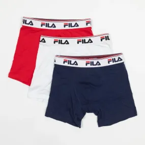 Navy/White/Red Tristan 3-Pack Trunks Shorts Fila