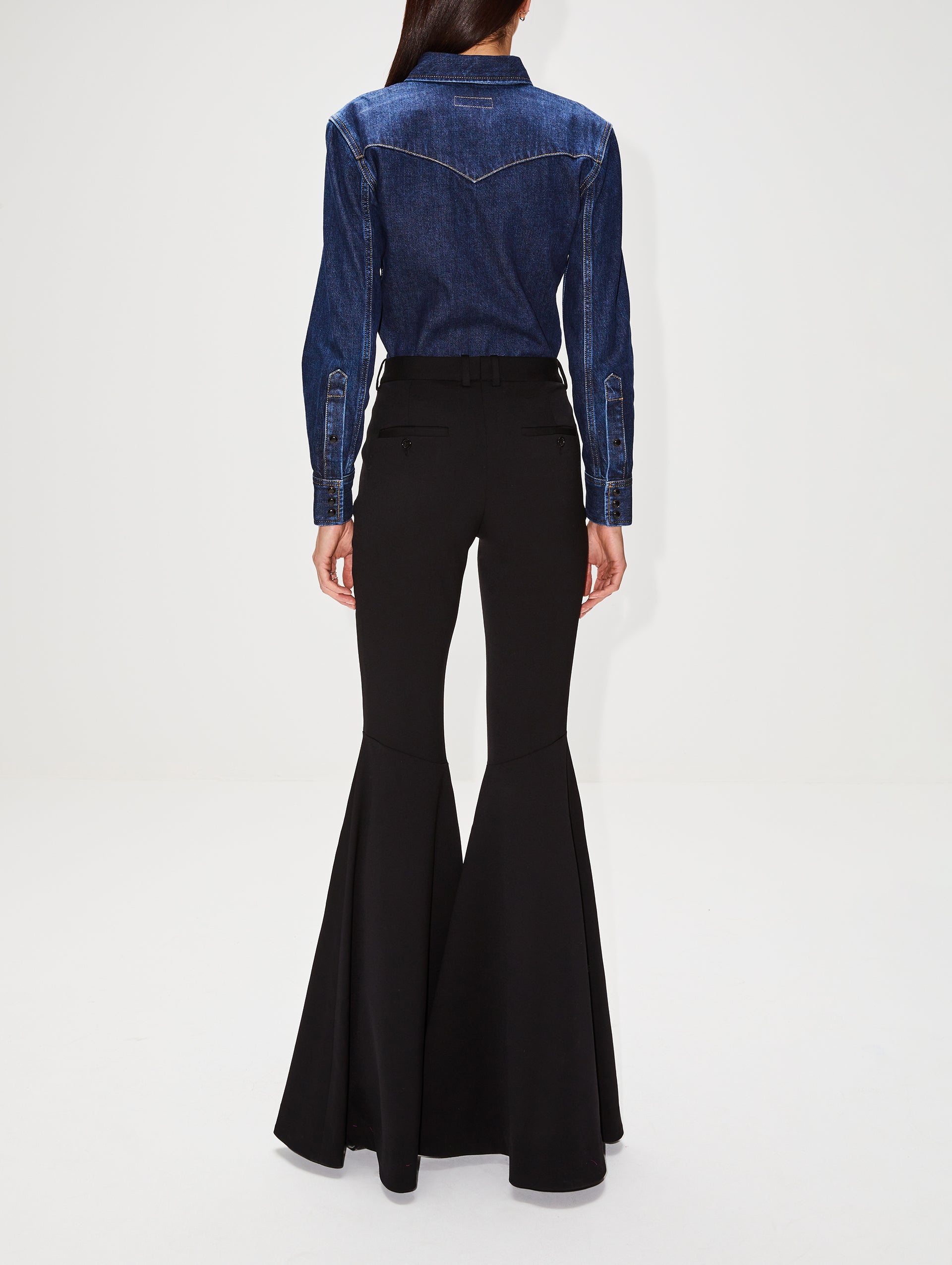 Flared Gabardine Pants