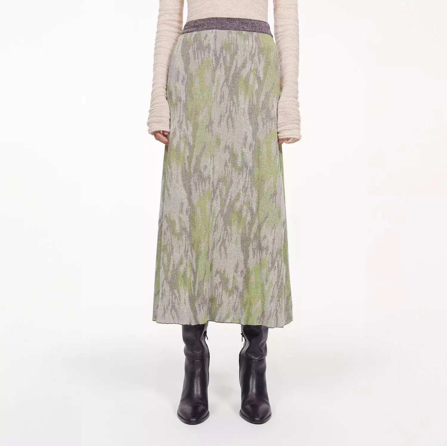 Flora Jacquard Knit Skirt