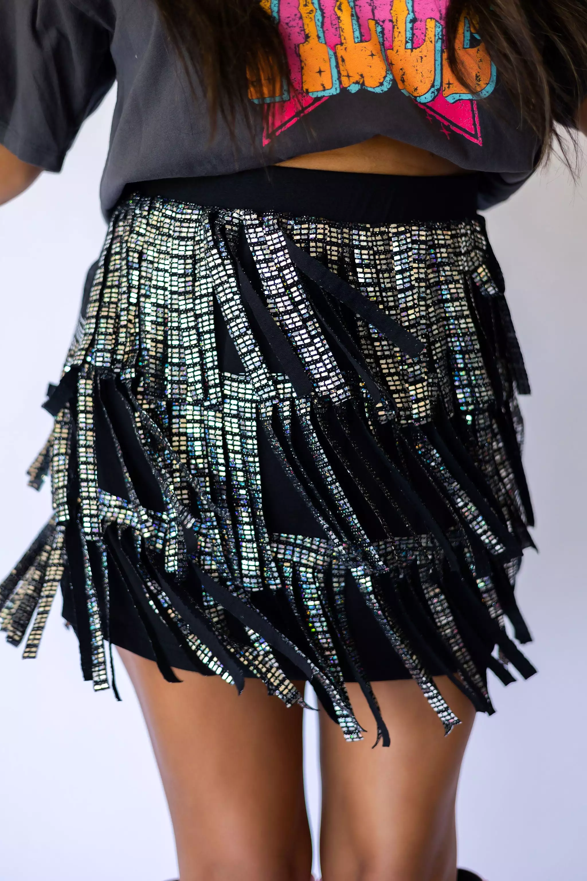 Fringe Mini Skirt