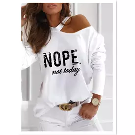 Funny Letter Printed T-shirt - Round Neck Fashion Top