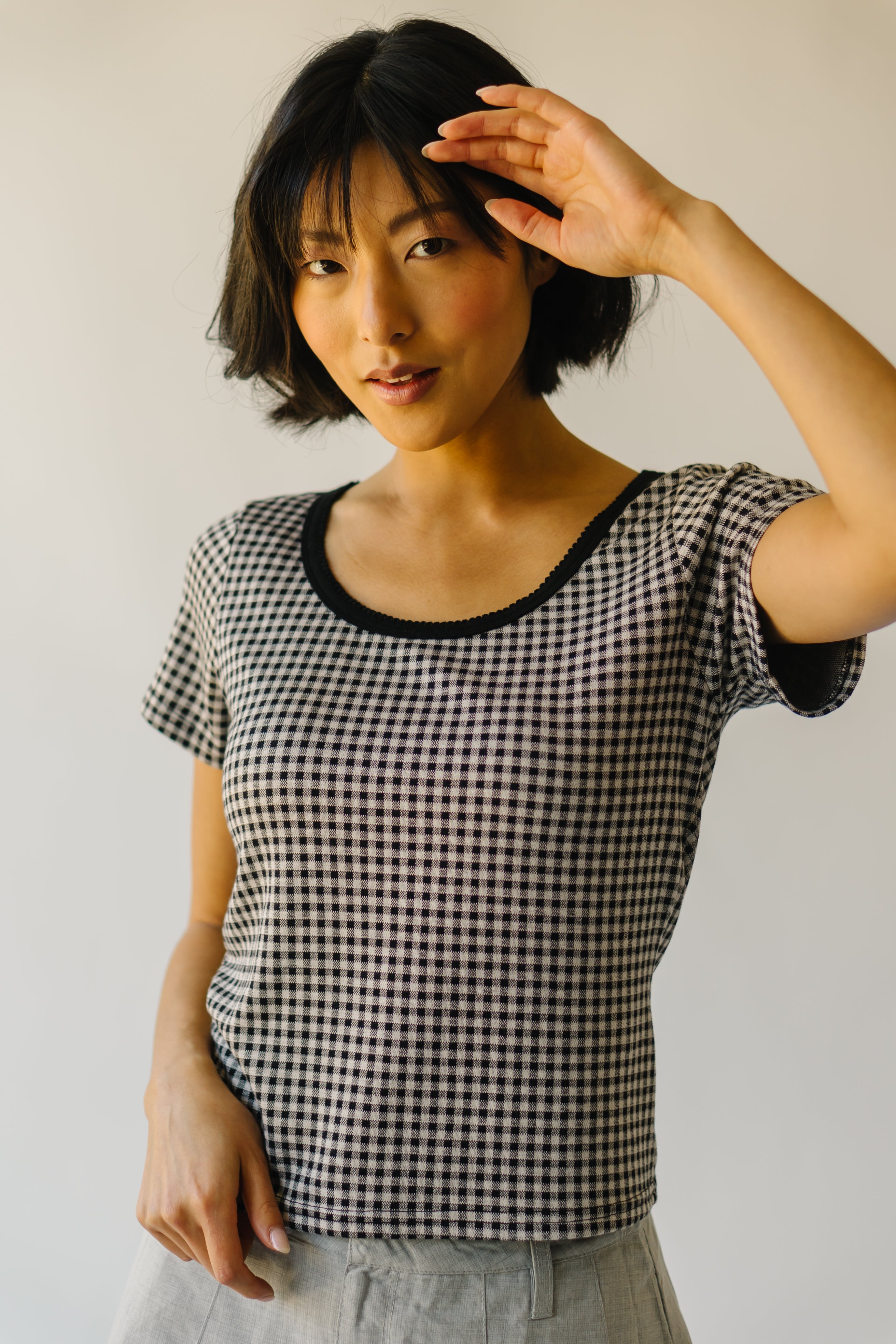 Gallup Gingham Tee Black