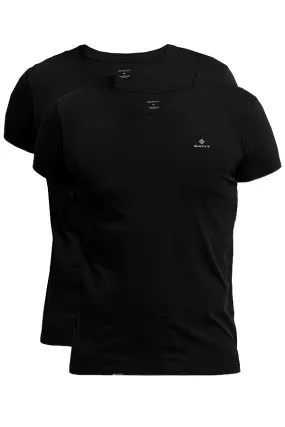 GANT 2-Pack V-Neck Regular Fit Black Tee