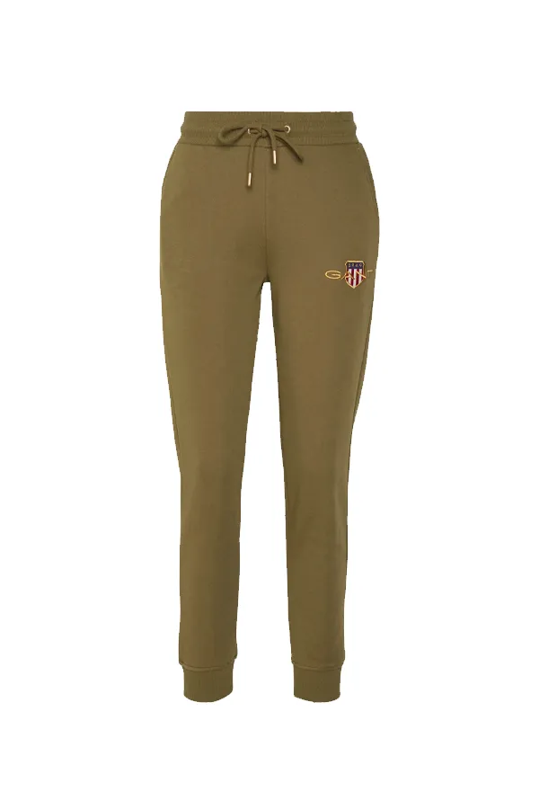 GANT Green Women Gold Shield Sweatpants