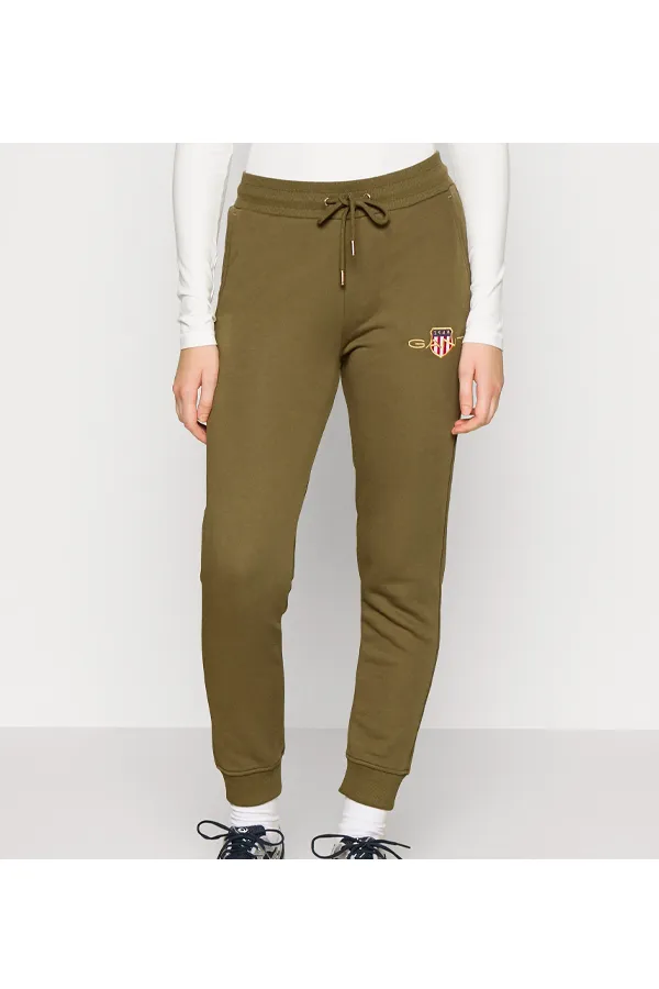 GANT Green Women Gold Shield Sweatpants