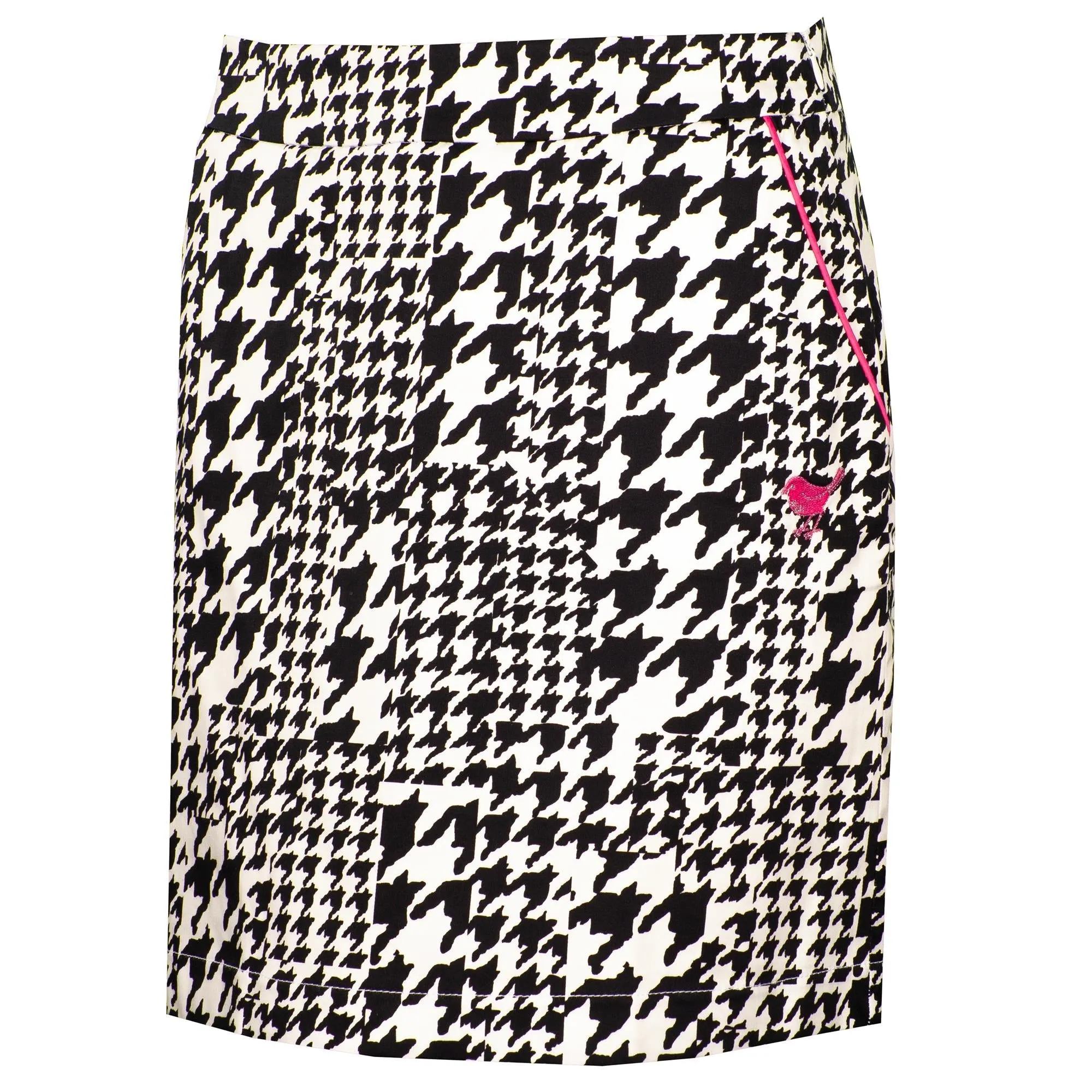 White/Black Ladies Golf Skort BACK ON SKIRT at Girls Golf