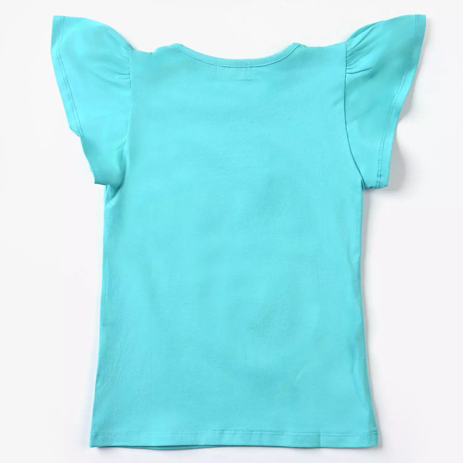 Girls Green Lycra Jersey T-Shirt - Best Vibes | Buy Now