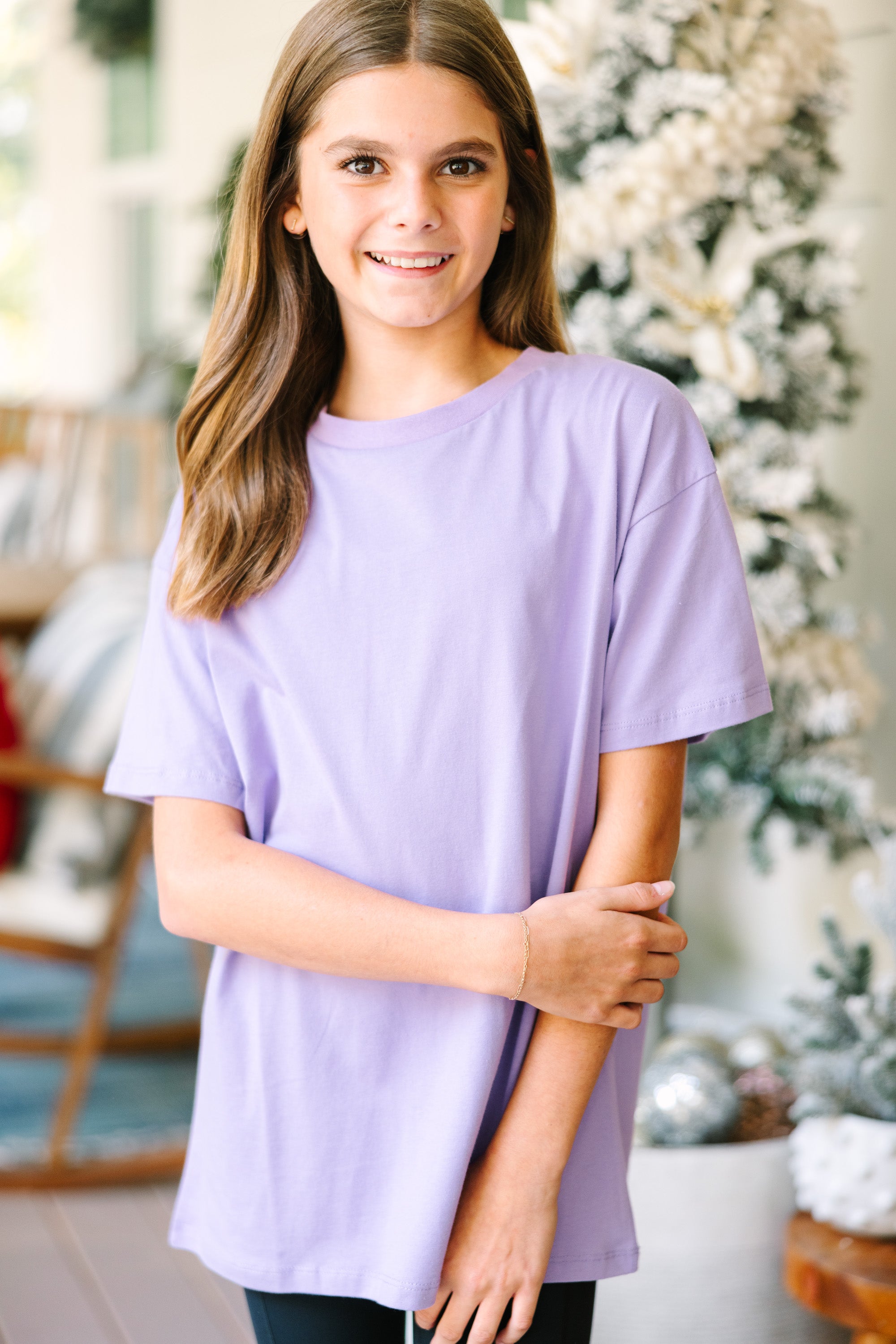 Girls: Purple Oversized T-shirt