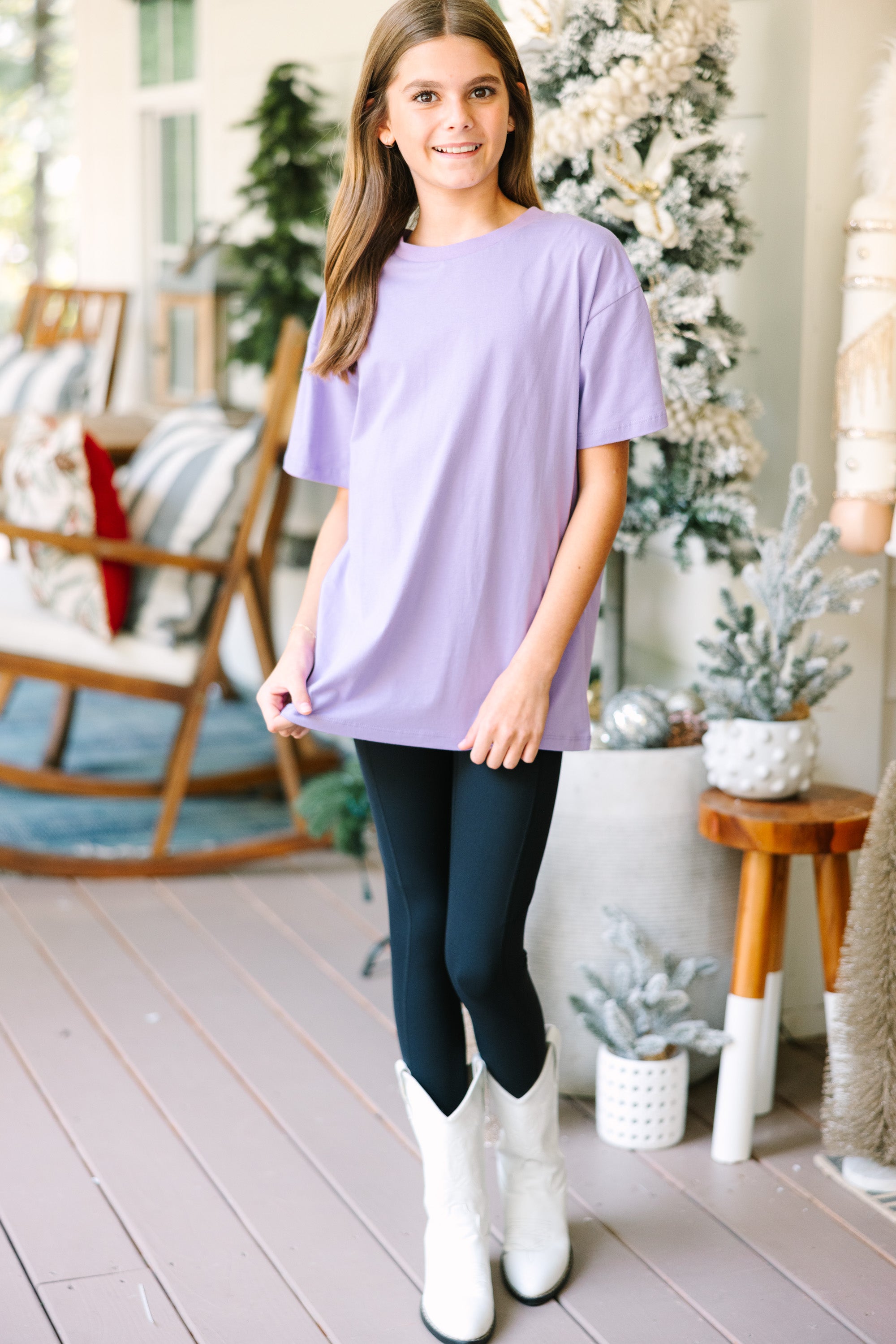 Girls: Purple Oversized T-shirt