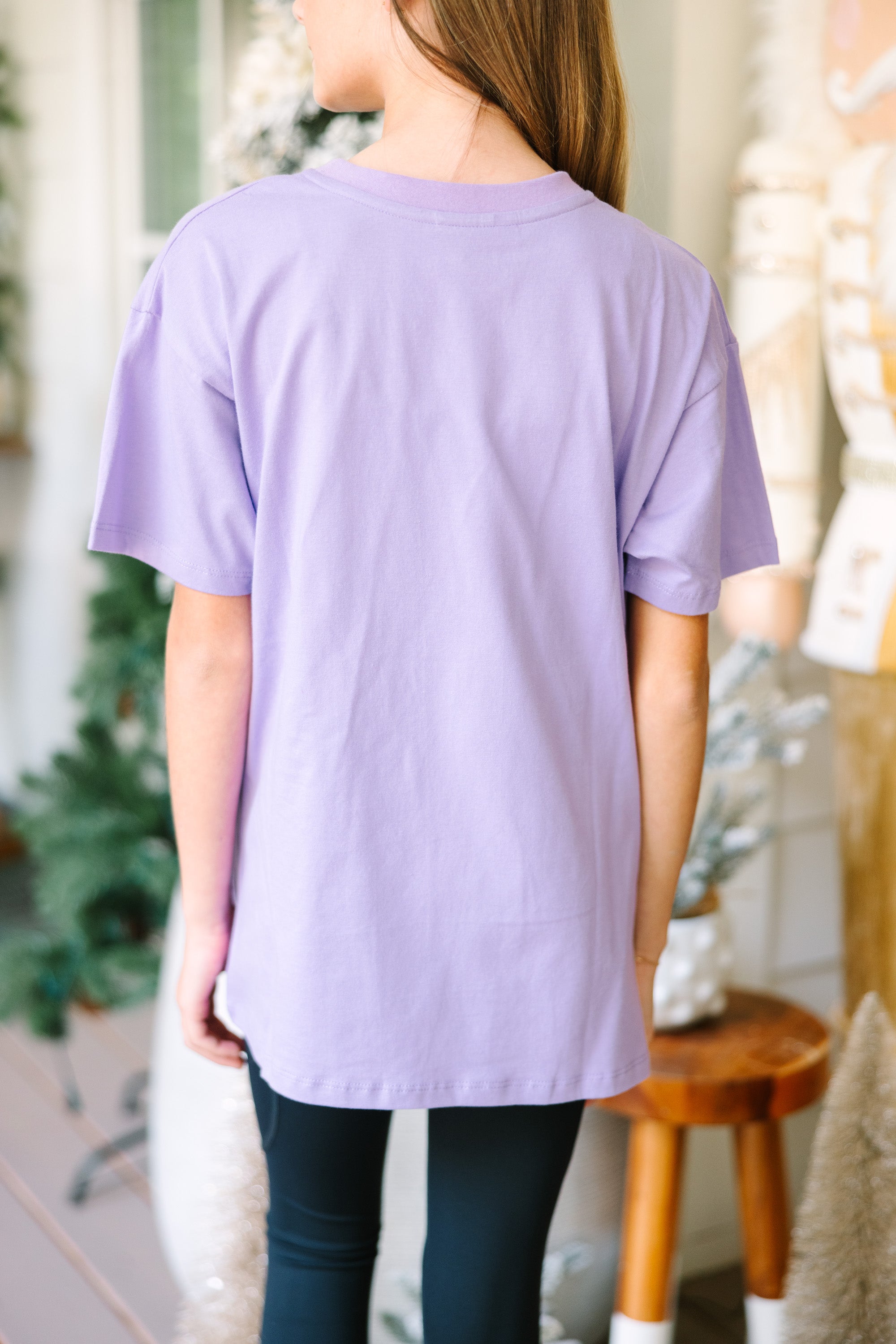 Girls: Purple Oversized T-shirt