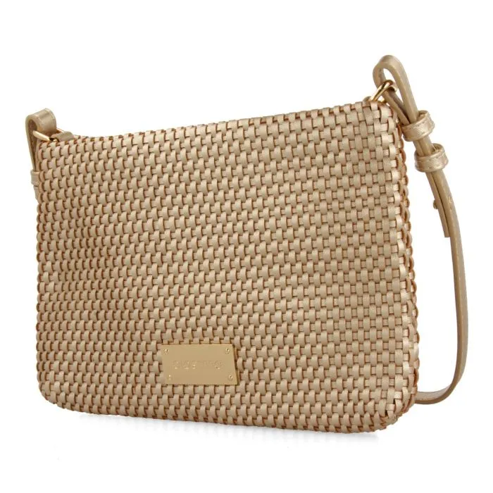 gold crossbody bag, morvah braiding