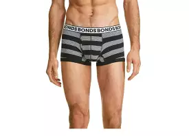 Google SEO result: Bonds Men's White and Black Striped Fit Trunk Trunks Underwear - Pack of 5