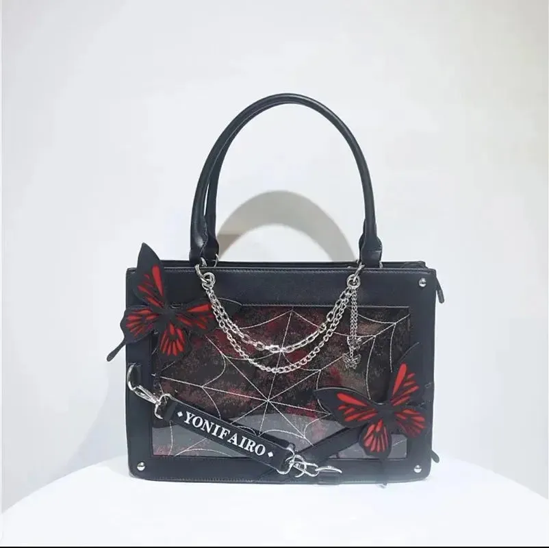 Gothic Butterflies Bag - Elegant Black ON1456