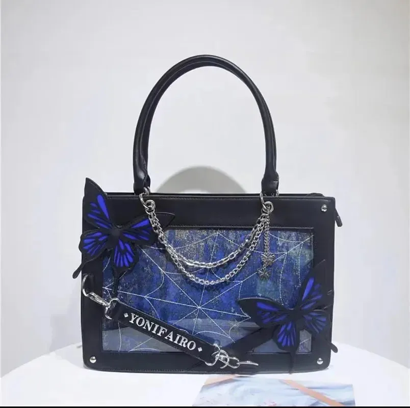 Gothic Butterflies Bag - Elegant Black ON1456