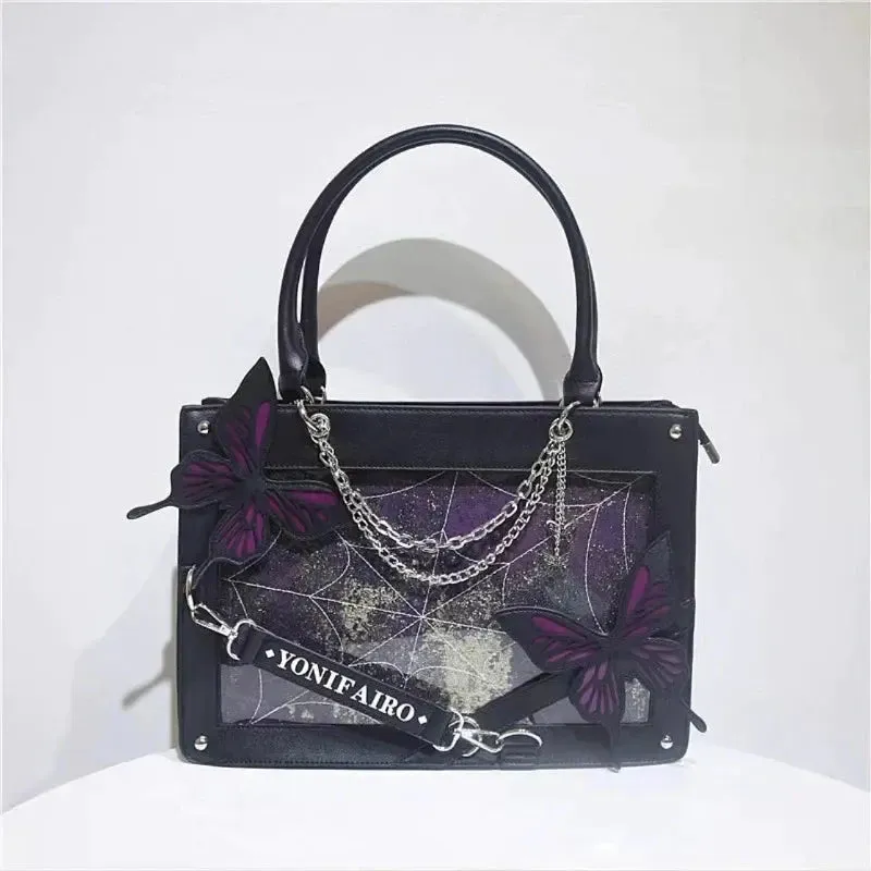 Gothic Butterflies Bag - Elegant Black ON1456