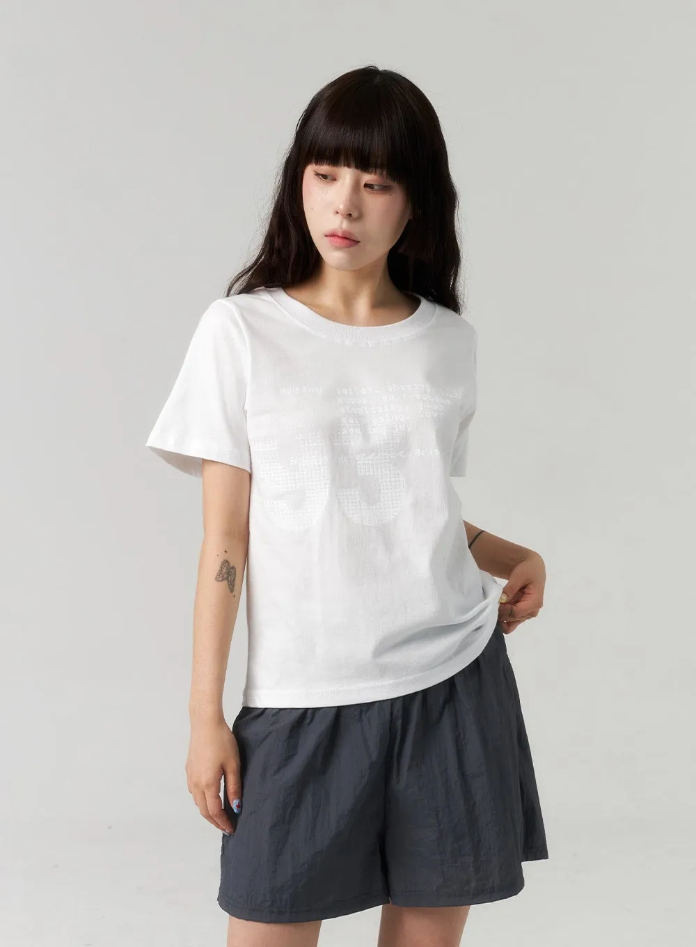 Oversized Graphic Print T-shirt CL314