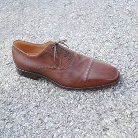 Gravati Brown Calfskin Shoes with Kangaroo Lace Up