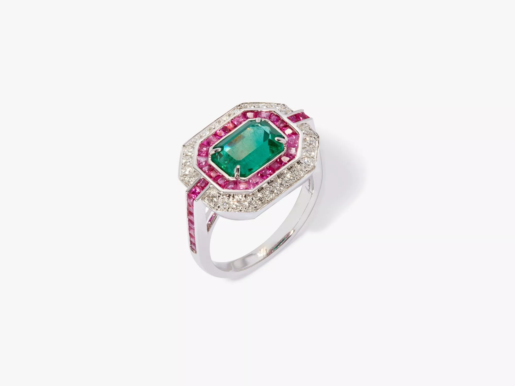 Green and Blue Gemstone Ring