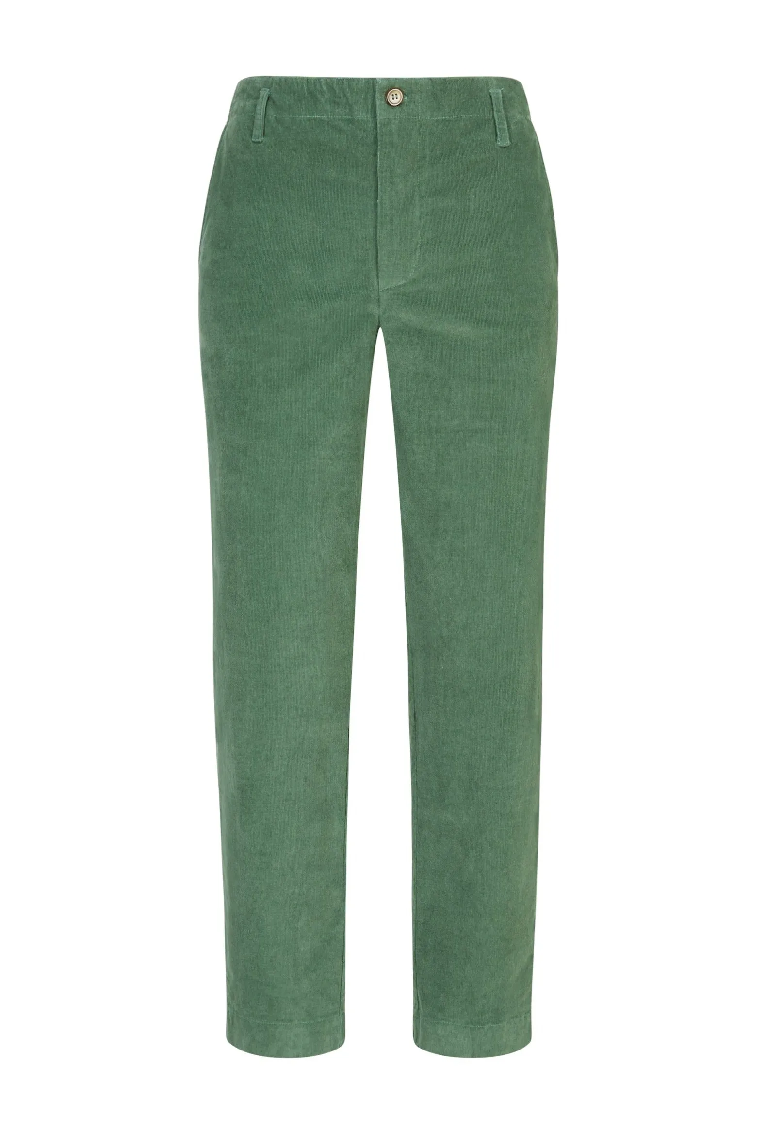 Green Stretch Pincord Chino Pants