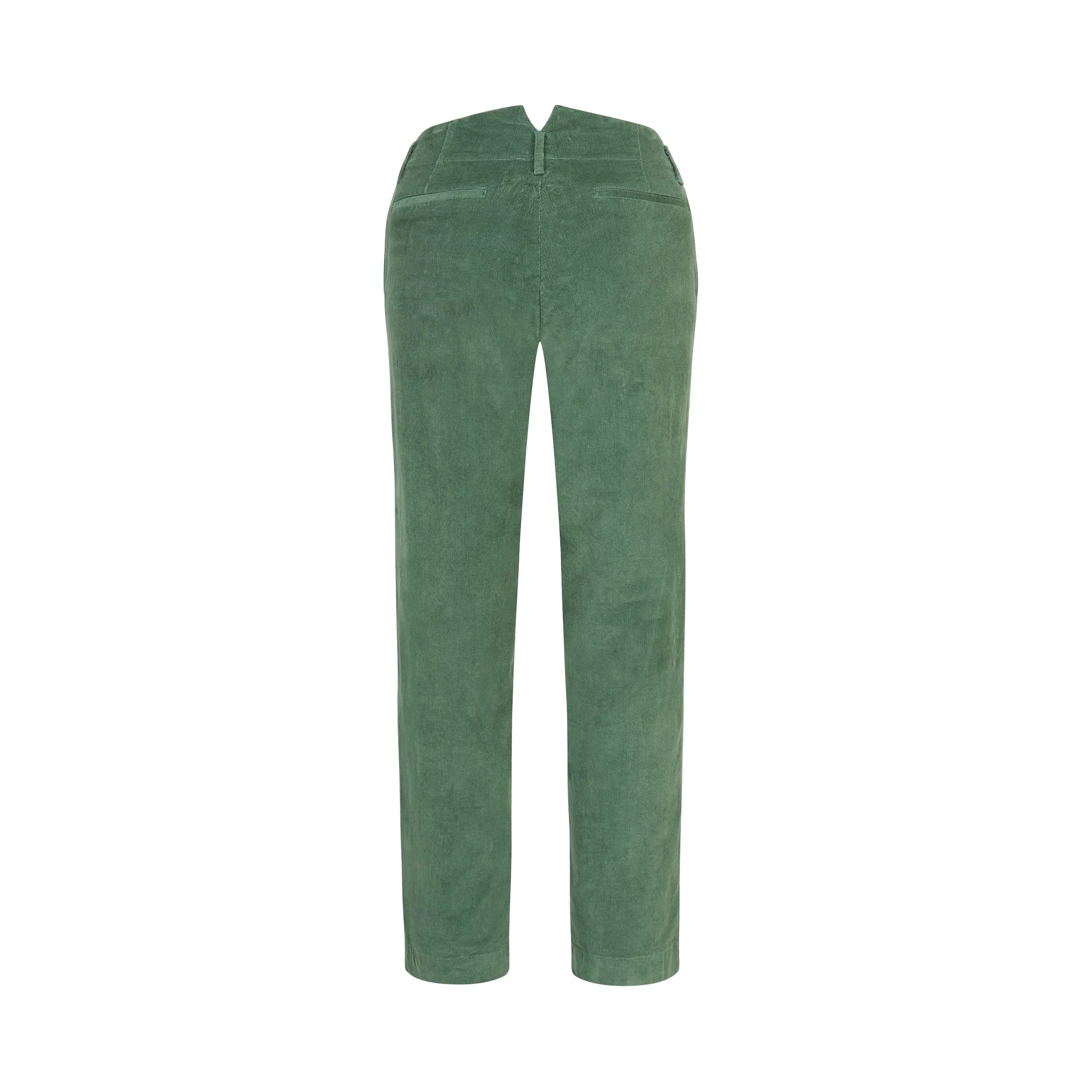 Green Stretch Pincord Chino Pants