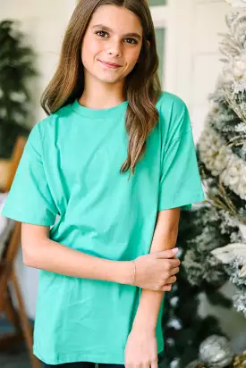 Green Oversized Tee for Girls - Shop Now!