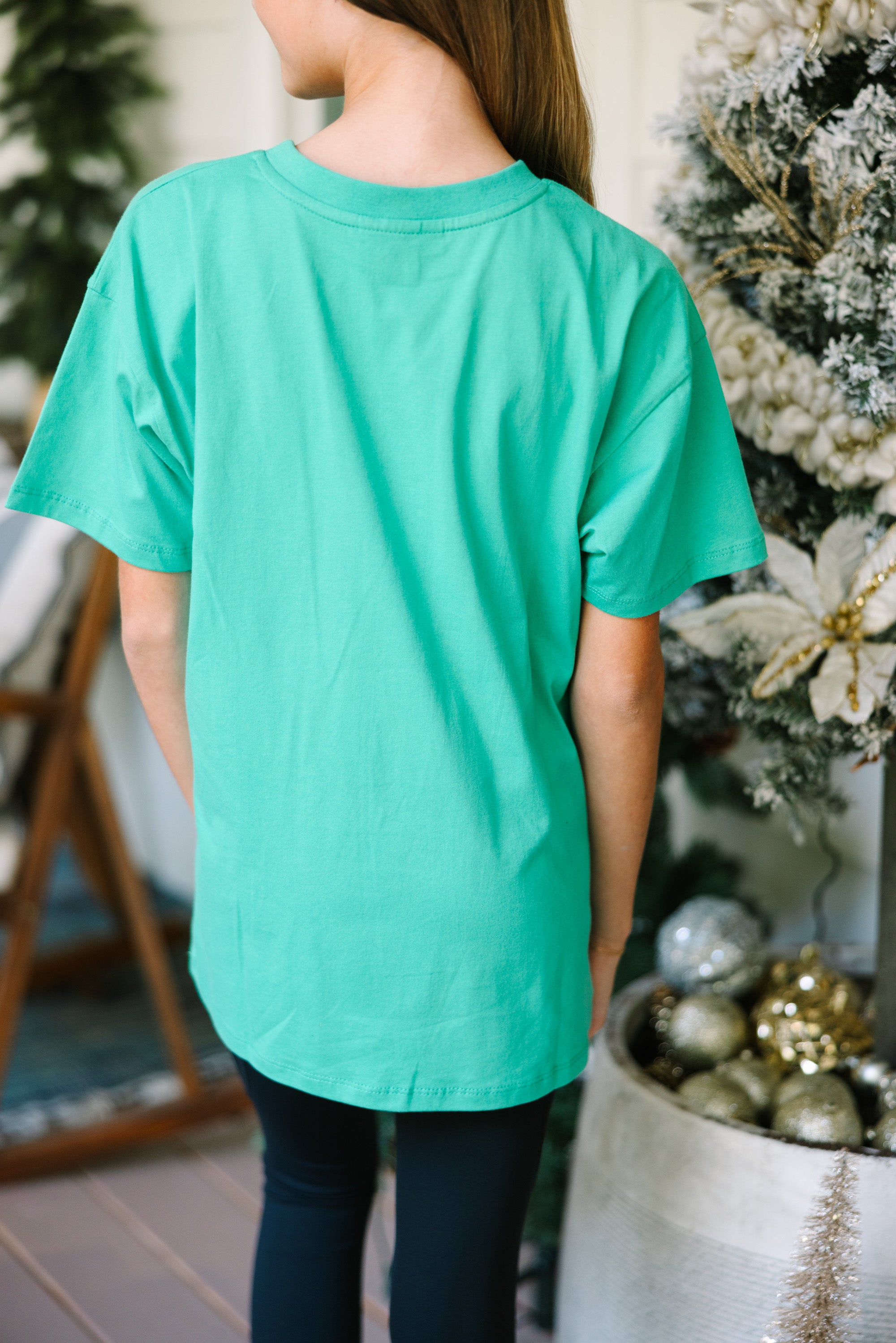 Green Oversized Tee for Girls - Shop Now!