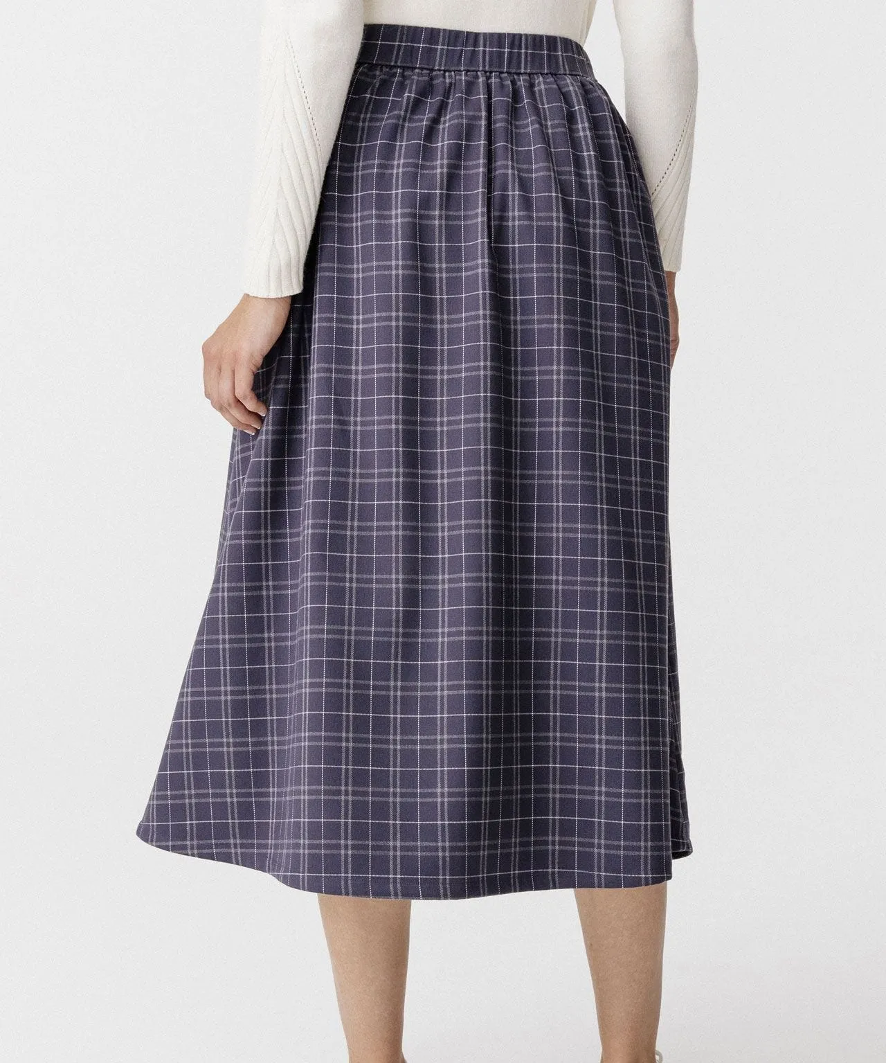 Gray Checkered Skirt