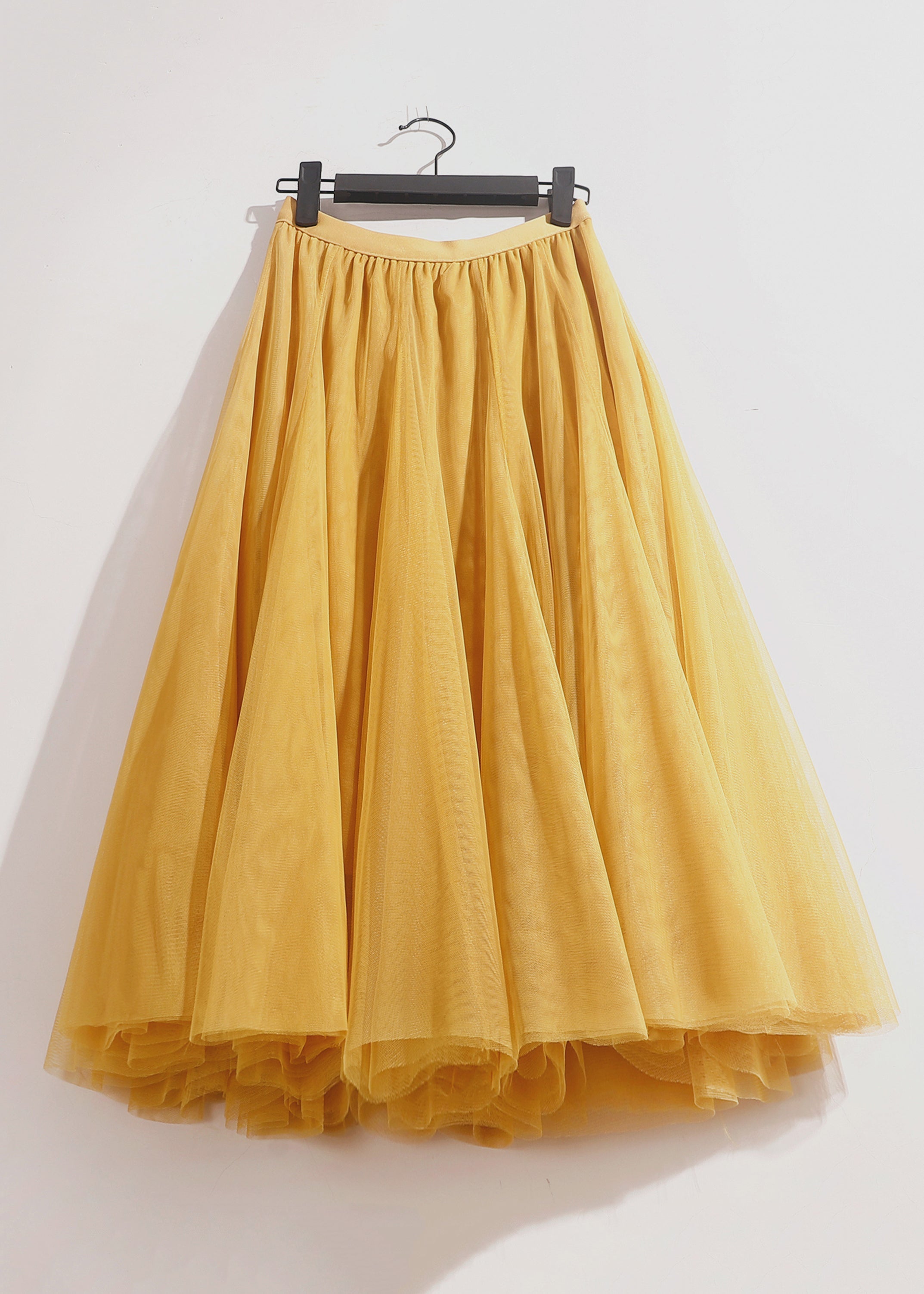 Grey Elastic Waist Tulle Skirt - AS1008