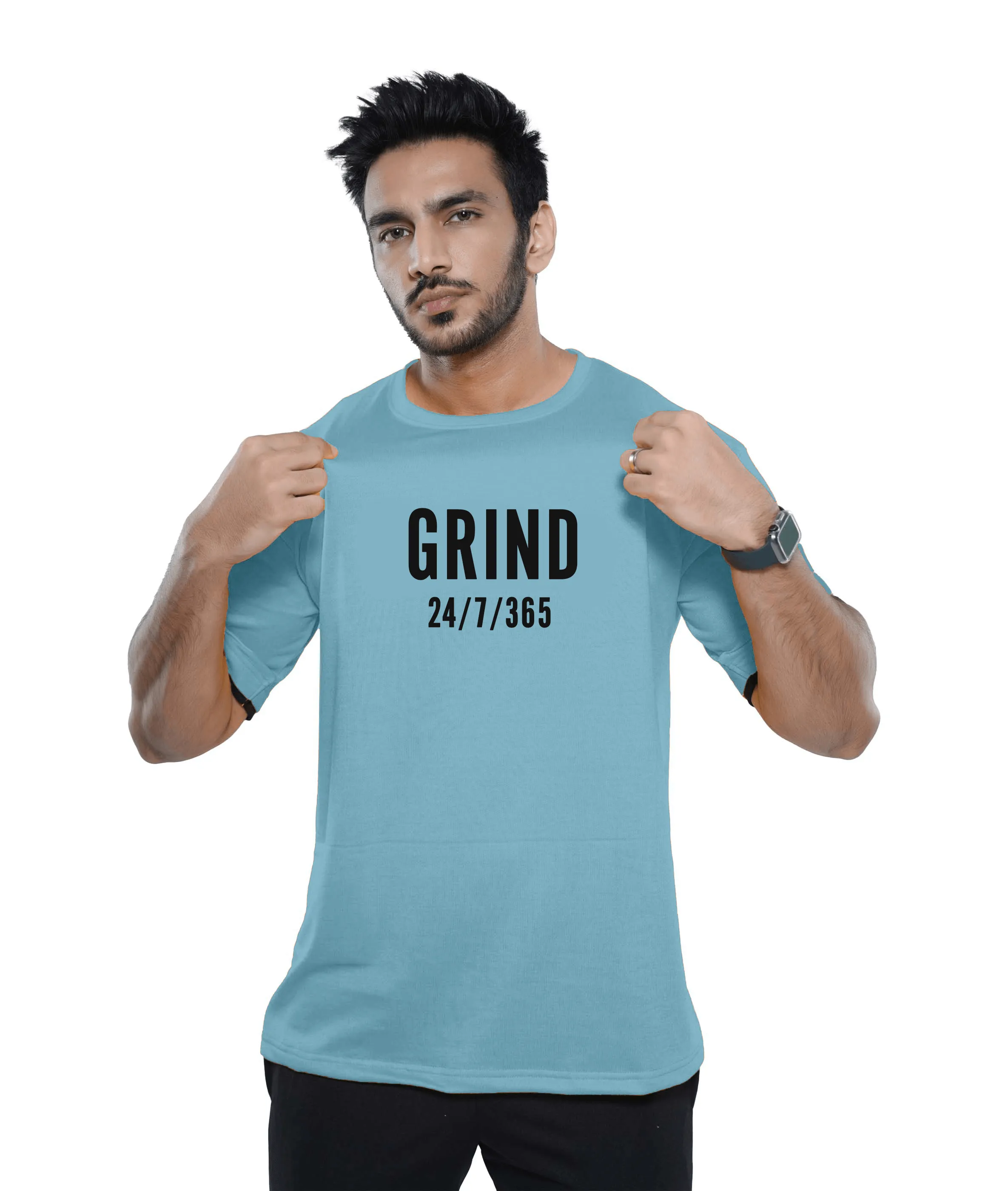 Oversized Blue GymX Tee on Sale by Grind